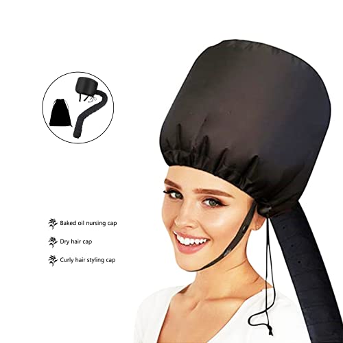hadio Bonnet Hood Hair Dryer, Adjustable Hair Dryer Hood Bonnet for Hand Held Hair Dryer Cap Bonnet, Stretchable and Extended Hose Length Hair Drying Bonnet for Hair Care, Styling &Deep Condition