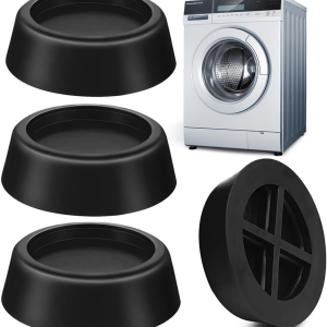 Navani Anti Vibration Pads | Universal Rubber Shock Absorber Mat for Washing Machine & Dryer | Prevent Noise & Slips | 4pcs